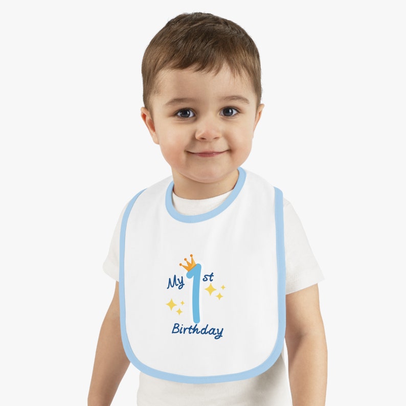 Bavaglino per il mio primo compleanno, bavaglino in jersey, regali per la nuova nascita, bavaglino per bambini, bavaglino per bambini, fantastici regali per bambini, vestiti carini per bambini, bavaglini per bambina/ragazzo immagine 7