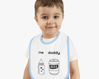 Me & Daddy baby slabbetje, baby jersey slabbetje, nieuwe babycadeaus, peuters slabbetje, babyslab, coole babycadeaus, schattige babykleding, babymeisje/jongen slabbetjes