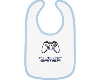 Future Gamer Baby Bib, Baby Jersey Bib, New Baby Gifts, Toddlers Bib, Babys Bib, Cool Baby Gifts, Cute Baby Clothes, Baby Girl/Boy Bibs