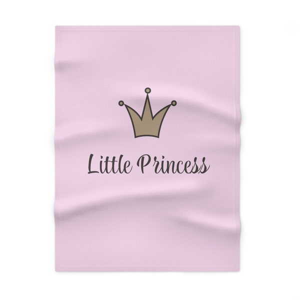 Little Princess Super Soft Fleece Baby Blanket, Cute Baby Blanket, Baby Girl Gift, Baby Shower Gift Idea, New born Gift, Newborn Photos Prop