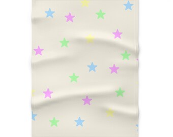 Coperta per bambini in morbido pile con stelle, coperta per bambini carina, regalo per neonato e ragazza, idea regalo per baby shower, regalo per neonato, foto di neonato