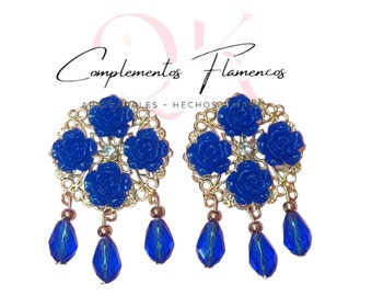 Pendientes Flamenca azules