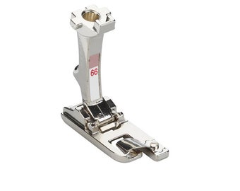 Prensatelas para dobladillos de puntada recta Bernina n.° 66 - 6 mm - Acabado de dobladillo de doble pliegue