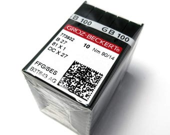 Agujas para máquina overlock Groz-Beckert DCx27 (paquete de 10)