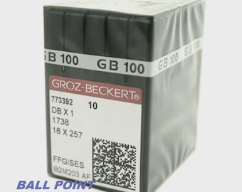 Agujas para máquina de coser de punta esférica Groz-Beckert DBX1