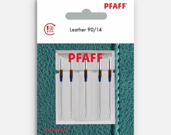 Paquete de 5 agujas para cuero PFAFF, tamaño 90/14