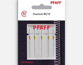 Paquete de 5 agujas overlock PFAFF, tamaños 80/12 - 90/14