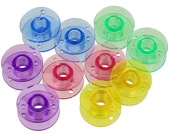 Bobinas para máquina de coser de clase 15: compatibles con Singer y Brother (paquete de 10)