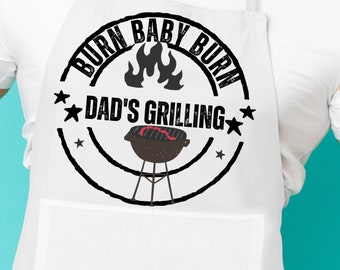 Dad Grilling Apron For Men Bbq Apron For Men Fathers Day Dad Apron Grill Customized Apron Personalized Grill Apron Chef Apron With Pockets