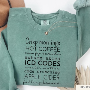 Fall Medical Coder Sweatshirt Icd10 ICD-10 Coding fall shirt Medical Coder Sweater Medical Coder Gift Medical Coding Medical Biller D35