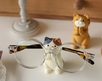 Cute Animal Ornament and Glasses Holder - Perfect for Home, Living Room, Office Decor - Ideal Tabletop Display - Unique Gift Idea