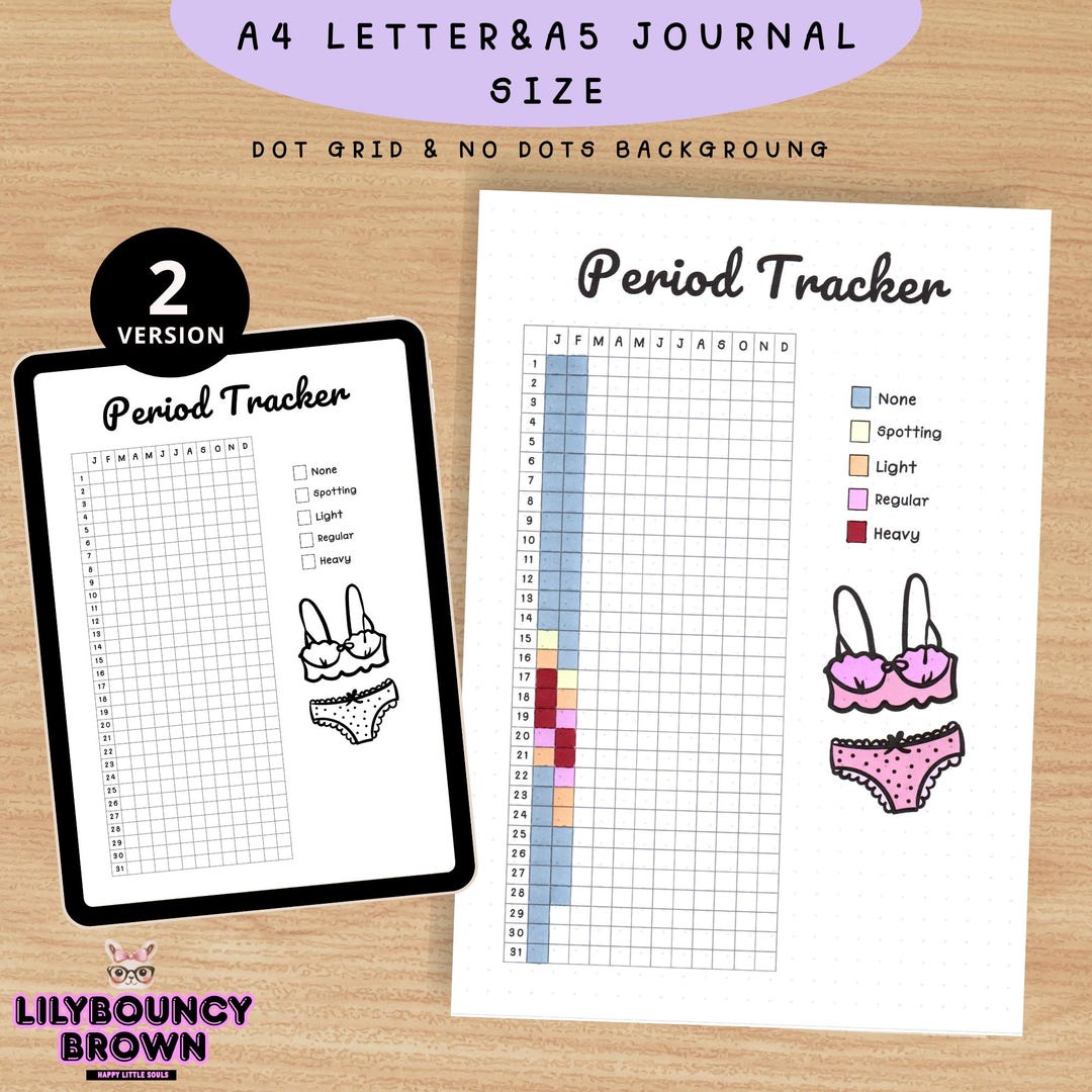 Period Tracker Printable - Menstrual Cycle & Ovulation Log - Fertility ...