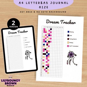 Dream Tracker Printable - Dream Journal Page - Sleep Log & Dream Diary - Dream Analysis Worksheet - Sleep Tracker Planner Insert A4 A5
