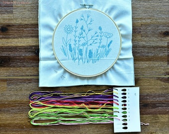 Kit Punto Croce Riolis Spring Express - Disegno Floreale 30x40 Cm, Per Principianti E Esperti, Con Tutto Il Necessario