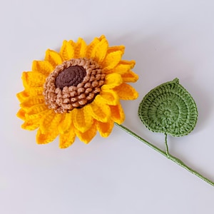 Wie man einen schönen Sonnenblumenstrauß häkelt | Anfängerfreundliches PDF-Muster | Einfaches Häkelblumen-Tutorial für Geschenke und Wohnkultur