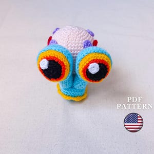 PDF-patroon: gehaakte Gary de slak | Schattige op SpongeBob geïnspireerde amigurumi voor fans en doe-het-zelvers