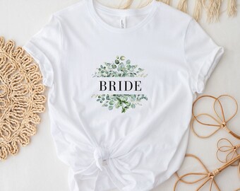 Team Bride TShirt, personalisiert, JGA, Braut Shirt, personalisiertes T-Shirt, Junggesellinnenabschied, Brauts Geschenk, zukünftige Braut, Brautparty, Salbei