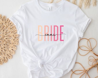 Team Bride TShirt, personalisiert, JGA, Braut Shirt, personalisiertes T-Shirt, Junggesellinnenabschied, Brautgeschenk, zukünftige Braut, Brautparty