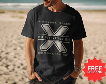 Funny Gen X T-Shirt: Retro 1965-1980 Nostalgia Tee