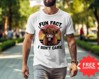 Camiseta de vaca de las Tierras Altas: Divertida camiseta con gráficos sarcásticos