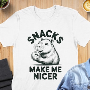 Camiseta de aperitivos divertidos: camiseta gráfica retro de comida chatarra