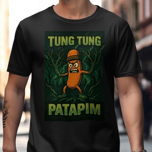 Tung Tung Patapim Hotdog T-Shirt: Italian Brainrot Meme Tee