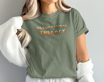 Comfort Colors® Retro Occupational Therapy Shirt, Aesthetic OT Shirt, Cute Therapist Tee, Special Education Gift