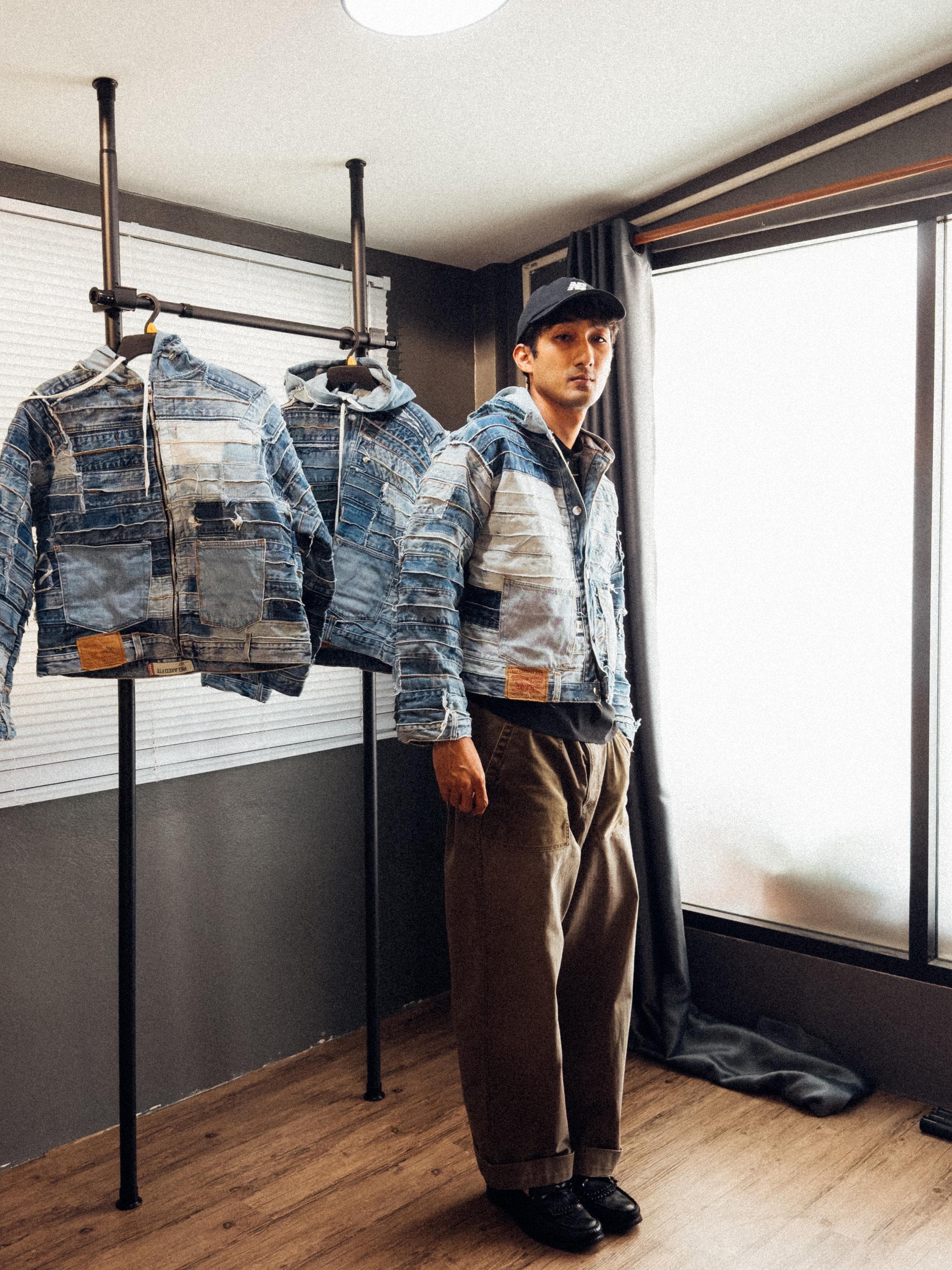 Denim Reworked Jacket Custommade/ Reworked Denim Patchwork