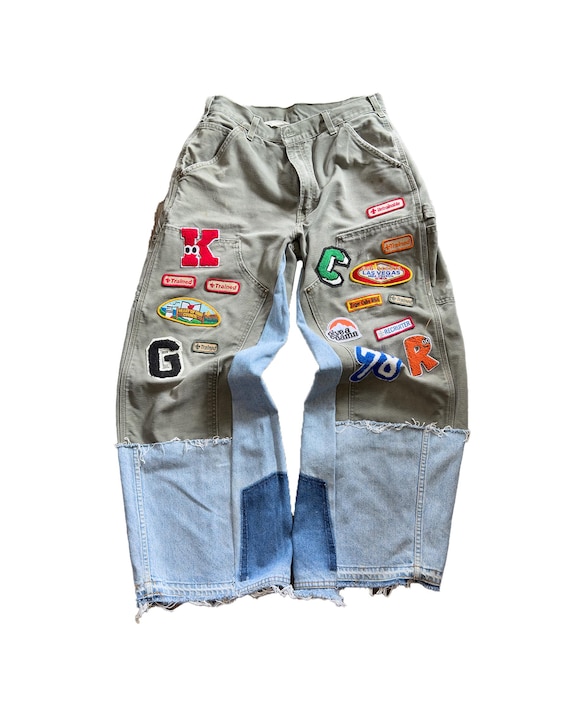 Carhartt X Denim Redesign / Reworks Pant / Patchwork Vintage Boy