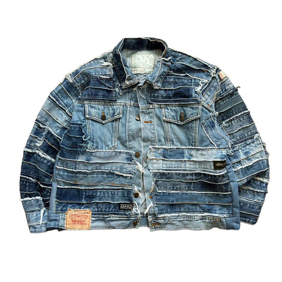 Vintage Patchwork Denim Jacket - Etsy