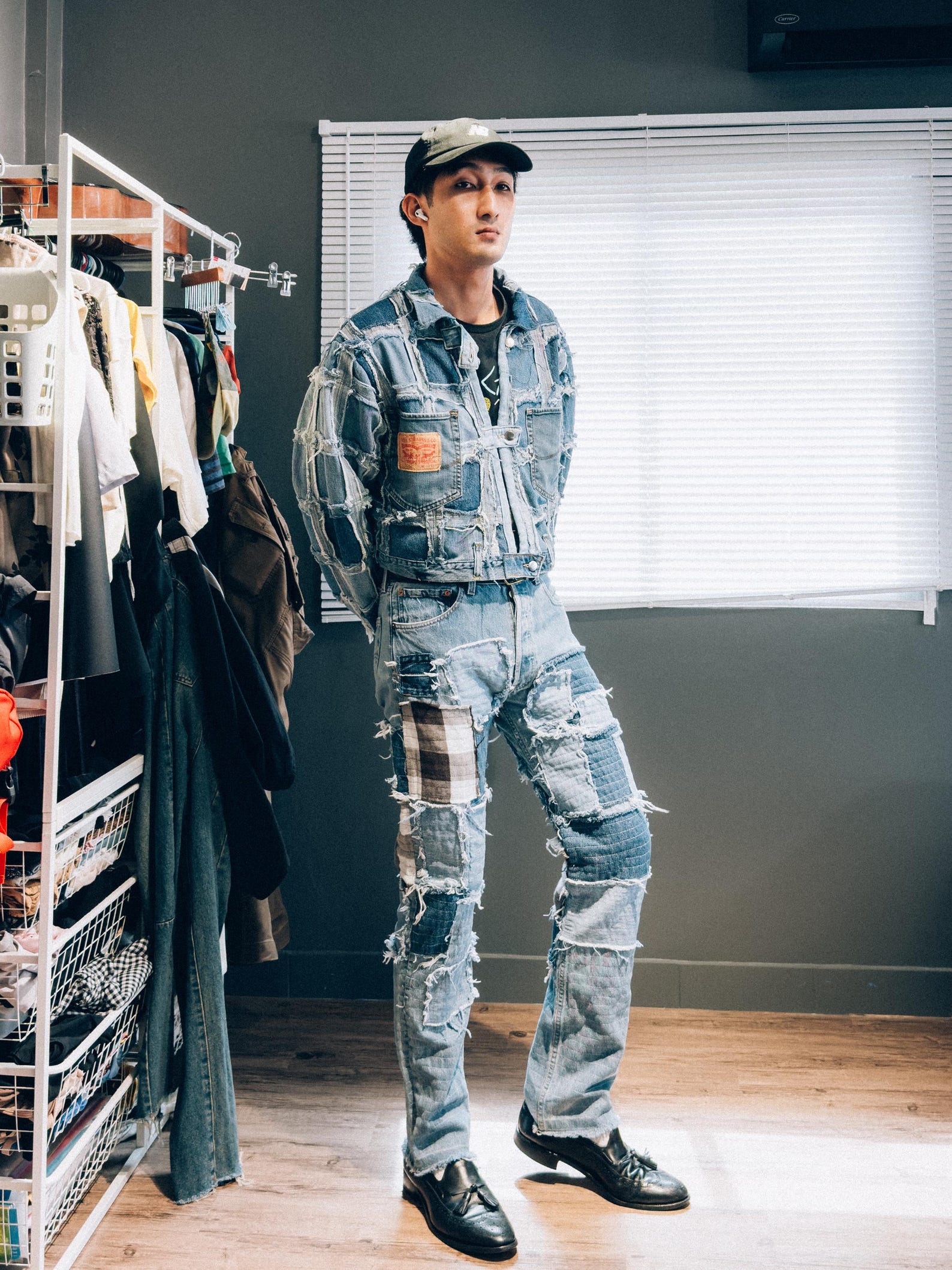 Custom Reworked Denim Jacket & Vintage Levi's 501 Jeans Set - Etsy