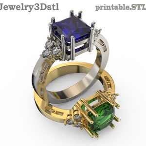 STL ring 3D model /Jewelry file for 3D printing/cnc /3d file /File for 3D printing /Jewelry design/ stl jewelry/ printable engagement ring