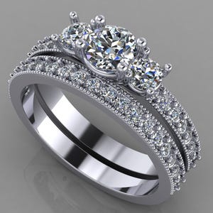 STL 3D model/ Jewelry wedding for 3D printing/double/engagement ring/3d jewelry/printable file/ring for 3D print/jewelry Design/ring stl