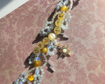 Pulsera de la amistad de opalita: piedra preciosa, dije, vida de una corista, inspirada en Taylor