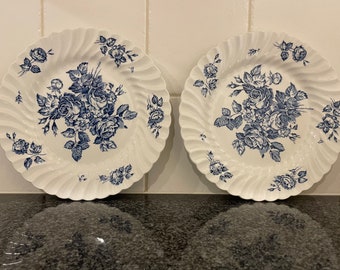 Johnson Brothers Vintage China Plates England Devon Sprays Design Ironstone Vintage Dinnerware Kitchenware