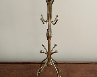 Vintage Jewellery Display Stand Brass Gold Toned Jewellery Display Storage