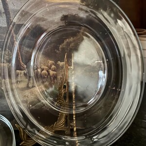 Vintage Arcoroc France Clear Glass Plates: Set of Six 21.5cm set of four