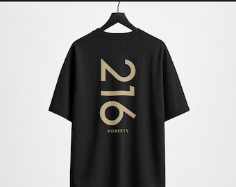 Camiseta minimalista de motocross personalizada con nombre y número del piloto. Camiseta estilo motociclista.