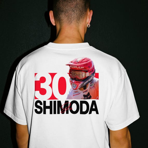 ジョー・シモダ モトクロス グラフィックTシャツ - ギルダン 5000 ユニ 