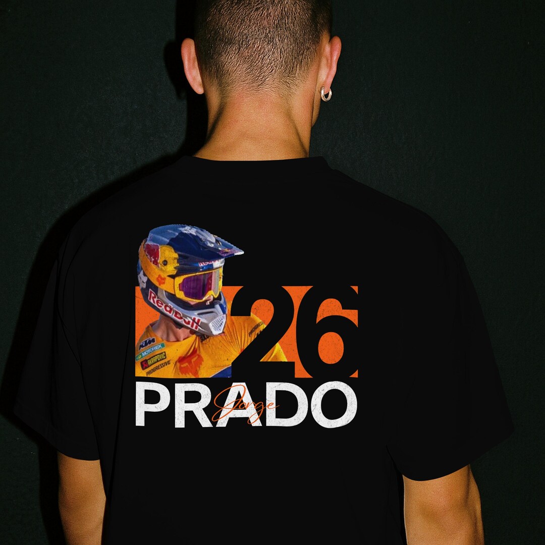 Jorge Prado Motocross T-shirt, Black Moto Racing Graphic Tee - Etsy