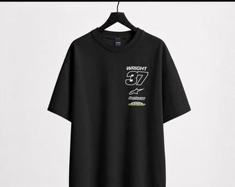 Camiseta personalizable de patrocinador de motocross Camiseta gráfica de piloto de motocross Logotipos y número personalizados de motocross