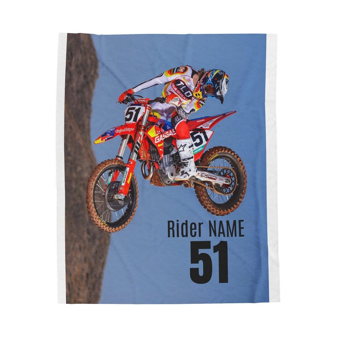 Motocross Sister Heart Cozy Plush Fleece Blanket - 60x80