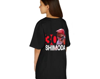 Jo Shimoda Youth Motocross Tee, Big Fan Graphic Shirt