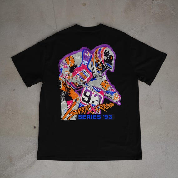 Supercross 93 Retro Tee: Vintage Motocross Heavy Cotton T-shirt - Etsy