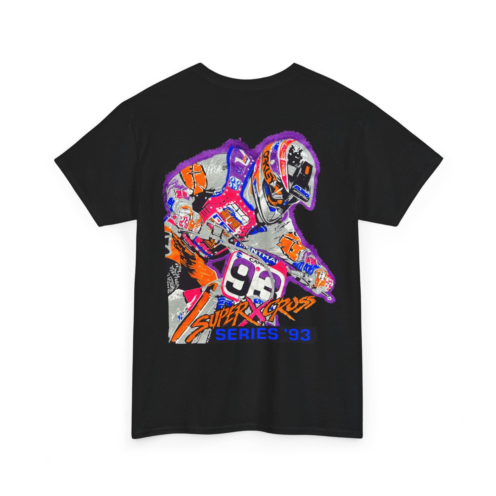 Supercross 93 Retro Tee: Vintage Motocross Heavy Cotton T-shirt - Etsy