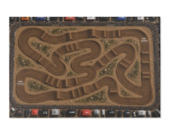 Motocross Track Mat Dirt Track Supercross Area Rug | Kids Playroom Motocross Track Mat