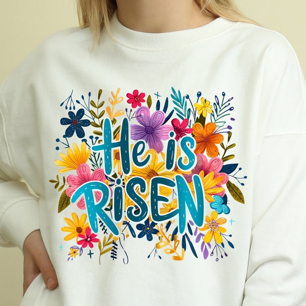 He is Risen png, Easter png christian, Easter png designs, easter png files,  Happy Easter  svg, Easter Shirt svg, Sublimation designs