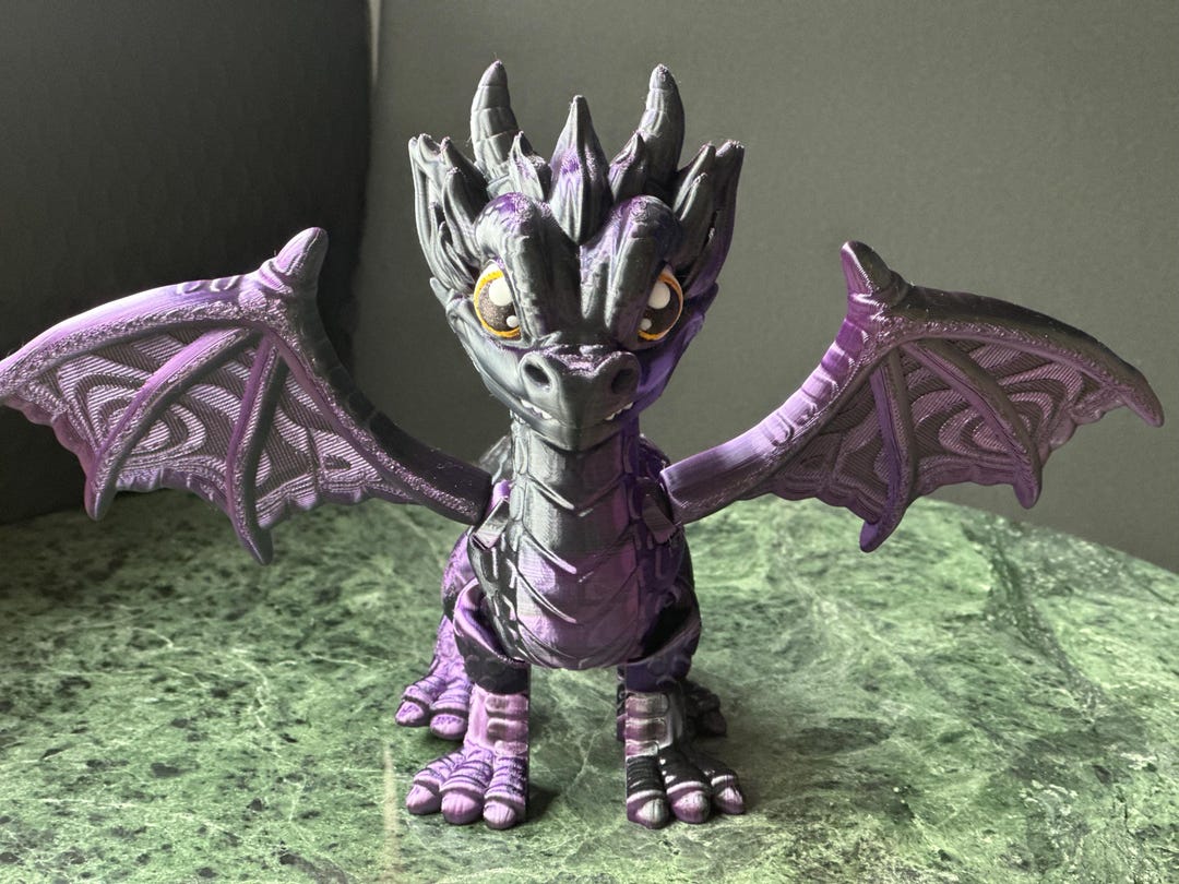 Fourth Wing Iridescent Dragon Figurine – Onyx Storm Collectible
