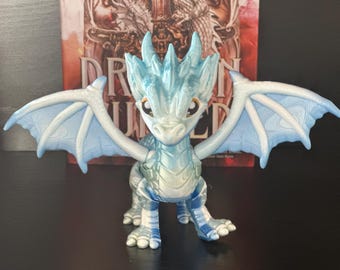 Ice Dragon Figurine | Inspired by Dragon Cursed | 3D Printed Fantasy | Elise Kova Fan Gift