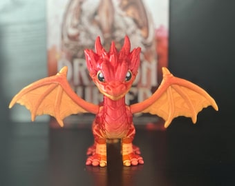 Fire Dragon Figurine | Inspired by Dragon Cursed | 3D Printed | Elise Kova fan gift
